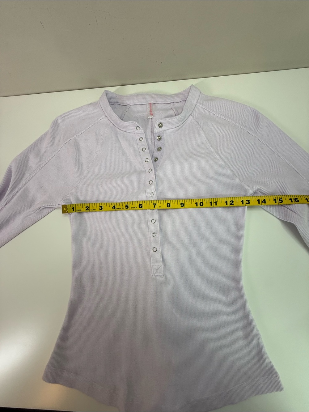 Free People Movement | Ribbed Henley Long Sleeve Top | Lavender | Medium - Picture 8 of 10
